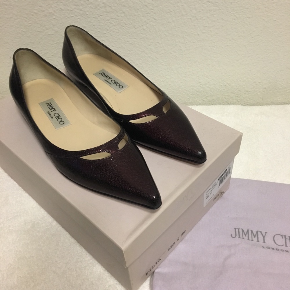 NEW Jimmy Choo plum flats size 36.5